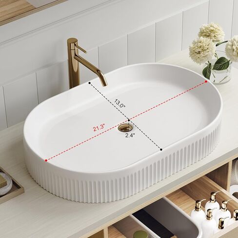 Modern 39.3 Wall-Mounted Bathroom Vanity with Oval Ceramic Sink Floating Vanity Multi-Layer Solid Wood Cabinet Soft-Close Drawers Open Shelf Storage in Saudi Arabia