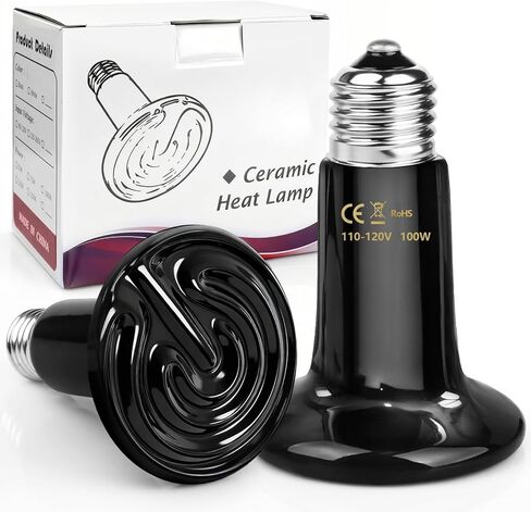 150W Ceramic Heat Emitter Reptile Heat Bulb E26 Base Heat Lamp Bulbs No Light Heat Lamp for Amphibian Pet Brooder Coop Lizard Turtle Snake Terrarium in Saudi Arabia