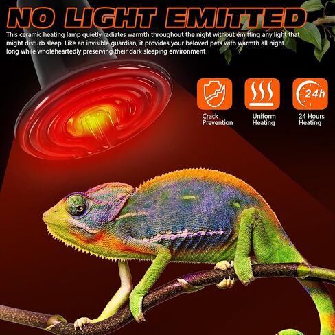 150W Ceramic Heat Emitter Reptile Heat Bulb E26 Base Heat Lamp Bulbs No Light Heat Lamp for Amphibian Pet Brooder Coop Lizard Turtle Snake Terrarium in Saudi Arabia