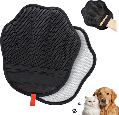 Pet Hair Removal Glove, Magic Brush Electrostatic Mitt for Cats & Dogs, Reusable Grooming Gloves, Pet Hair Remover Tool for Couch, Carpet, Clothes, Car Seat, Laundry in Saudi Arabia