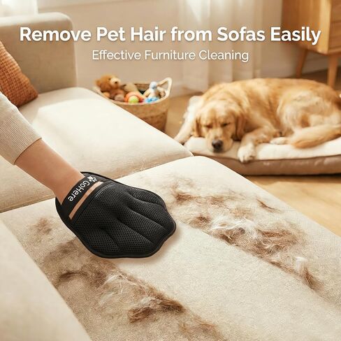 Pet Hair Removal Glove, Magic Brush Electrostatic Mitt for Cats & Dogs, Reusable Grooming Gloves, Pet Hair Remover Tool for Couch, Carpet, Clothes, Car Seat, Laundry in Saudi Arabia