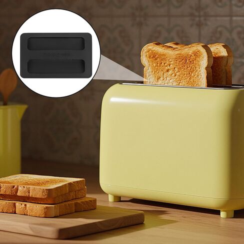 غطاء محمصة الخبز من السيليكون شريحتين، قطعتين من أغطية محمصة الخبز السوداء، ملحقات صانع الخبز، أغطية ماكينة صنع الغبار، غطاء واقي، جزء ماكينة الساندويتش in Kuwait