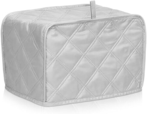 Toaster 2 Slice Cover Universal Toasters Dusts Covers Small Kitchen Appliance Cover, Polyester and Cotton Quilted, Fingerprint Protector, Grey in Saudi Arabia
