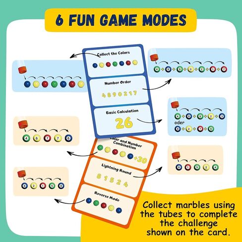 Lightning Balls – Fast Paced Marble Game for Kids Ages 4-8, 6 Game Modes Action Board Games with Color and Number Learning, Hand-Eye Coordination, Fine Motor Skills, Family Games, Kids Toys in Saudi Arabia