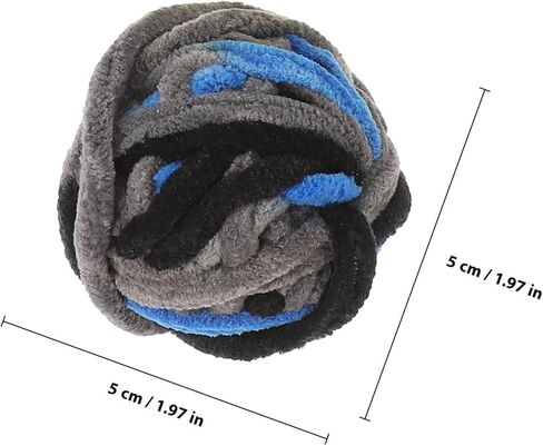 Luxshiny 6pcs Cat Plush Yarn Balls with Rope, Soft Interactive Chew for Indoor Kittens, Sturdy Cat Playthings in Blue and Yellow for Home Use in Kuwait