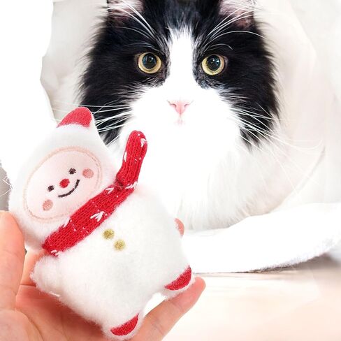 BESPORTBLE Christmas Plush Cat 3pcs Set with Bite-Resistant Kitten Molar Plush Portable Interactive Holiday Cat for Indoor Kittens in Saudi Arabia