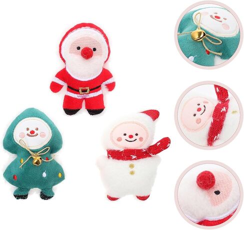 BESPORTBLE Christmas Plush Cat 3pcs Set with Bite-Resistant Kitten Molar Plush Portable Interactive Holiday Cat for Indoor Kittens in Saudi Arabia