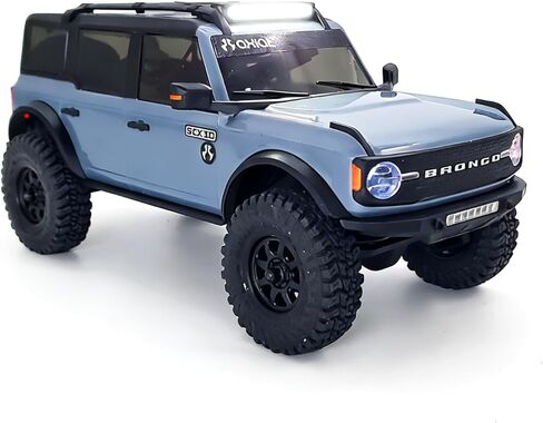 RC Car LED Roof Light Bar for Axial SCX30 1/30 Ford Bronco, 7-Light Kit with Wiring Harness, Battery Powered, Matte Black Finish (White Light Bar) in Saudi Arabia
