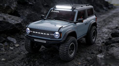 RC Car LED Roof Light Bar for Axial SCX30 1/30 Ford Bronco, 7-Light Kit with Wiring Harness, Battery Powered, Matte Black Finish (White Light Bar) in Saudi Arabia