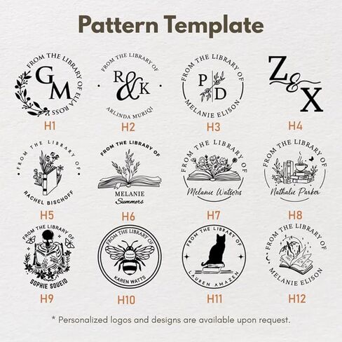 Custom Library Embosser Stamp - Book Embosser Personalized, Books Name Stamper from The Library of, Ex Libris Stamps with Initials & Quotes,Personalized Seal Gift for Book Lover and Wedding Invitation in Saudi Arabia