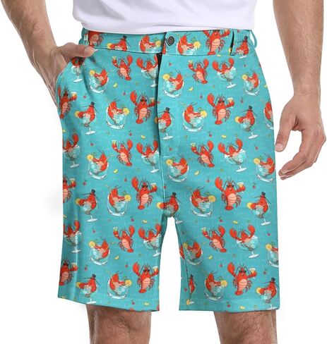 Funny Men's Golf Shorts Fun Work Polo Dress Short for Men Lightweight Quick Dry Multi-Pocket in Saudi Arabia