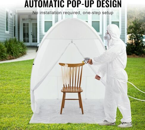 Happybuy Spray Paint Shelter, 60 x 60 x 70 in Pop-Up Portable Tent, Built-in Floor, Exhaust Window, Storage Bag, Foldable Paint Booth for DIY Projects, Furniture Painting, Durable Fabric in Saudi Arabia