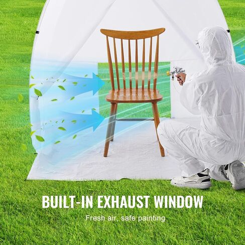 Happybuy Spray Paint Shelter, 60 x 60 x 70 in Pop-Up Portable Tent, Built-in Floor, Exhaust Window, Storage Bag, Foldable Paint Booth for DIY Projects, Furniture Painting, Durable Fabric in Saudi Arabia