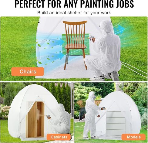 Happybuy Spray Paint Shelter, 60 x 60 x 70 in Pop-Up Portable Tent, Built-in Floor, Exhaust Window, Storage Bag, Foldable Paint Booth for DIY Projects, Furniture Painting, Durable Fabric in Saudi Arabia