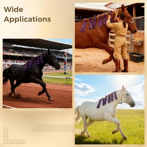 8 قطع من حقيبة عرف الحصان الأرجواني، 15.75 بوصة من البوليستر لحماية عرف الحصان، أكياس غطاء حامل حماية للتضفير والرياح، ومنع التشابك والاحتكاك والكسر in Kuwait