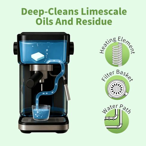 Coffee Maker Cleaner, Coffee Maker Cleaner Tablets Compatible With Nespresso, Keurig, Ninja and more Major Brands, Descaler for Coffee Machine 12 Pack in Saudi Arabia