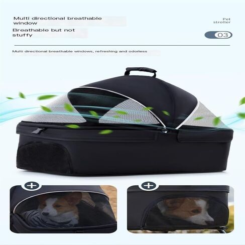 عربات الحيوانات الأليفة، عربة الحيوانات الأليفة، عربة الكلاب والقطط، عربة كلب صغيرة للحيوانات الأليفة، دراجة أحادية قابلة للفصل وقابلة للطي عند الخروج، عربة حيوانات أليفة متوسطة (وردي) in Kuwait