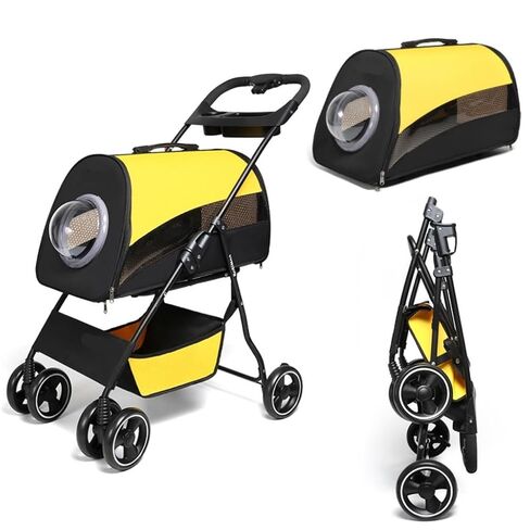 Pet Strollers Small and Medium-Sized Pet Stroller for Cats and Dogs, Lightweight, Breathable, Fashionable and Detachable Pet Stroller Medium(White) in Kuwait