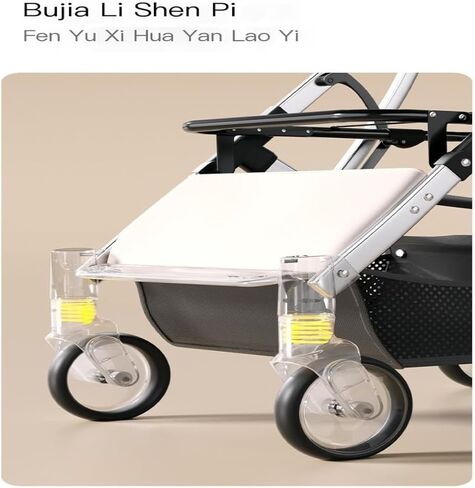 عربات الحيوانات الأليفة عربة الحيوانات الأليفة للقطط والكلاب، قابلة للطي منفصلة حقيبة القط نوع الحيوانات الأليفة نزهة عربة صغيرة ومتوسطة الحجم عربة الحيوانات الأليفة متوسطة (أصفر) in Kuwait