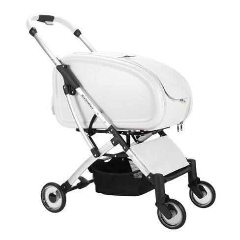 Pet Strollers Pet Stroller Folding Pet Stroller Suitable for Cats and Dogs Lightweight and Breathable Pet Stroller Pet Stroller Medium(White) in Kuwait
