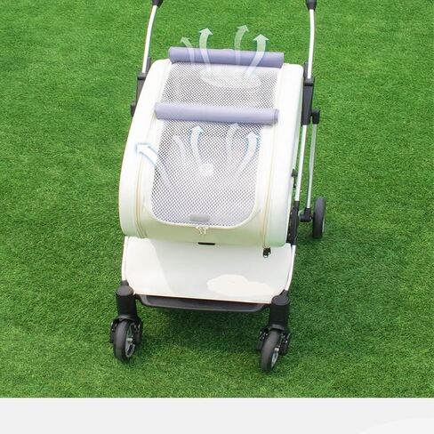 Pet Strollers Pet Stroller Folding Pet Stroller Suitable for Cats and Dogs Lightweight and Breathable Pet Stroller Pet Stroller Medium(White) in Kuwait