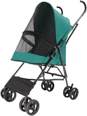 عربات الحيوانات الأليفة في الهواء الطلق، عربة الحيوانات الأليفة للكلاب والقطط، عربة أطفال محمولة في الهواء الطلق، عربة أطفال صغيرة ومتوسطة الحجم، عربة حيوانات أليفة متوسطة (أخضر) in Kuwait