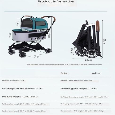 عربات الحيوانات الأليفة عربة الحيوانات الأليفة التلقائية القابلة للطي بطبقة مزدوجة عربة الحيوانات الأليفة عربة الحيوانات الأليفة المنفصلة عربة الحيوانات الأليفة خفيفة الوزن عربة الحيوانات الأليفة متوسطة الحجم in Kuwait
