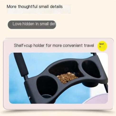 Pet Strollers Pet Stroller, Lightweight and Foldable Stroller, Pet Stroller, Meal Tray, Pet Stroller, Must-Have for Traveling Pet Stroller Medium(Blue) in Kuwait