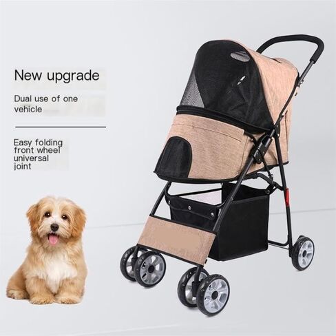 Pet Strollers Pet Stroller, Lightweight Folding Stroller, Lightweight Four-Wheeled Stroller for Cats to Go Out for A Walk Pet Stroller Medium(K) in Kuwait