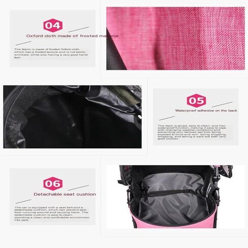 Pet Strollers Pet Stroller, Lightweight Folding Stroller, Lightweight Four-Wheeled Stroller for Cats to Go Out for A Walk Pet Stroller Medium(K) in Kuwait