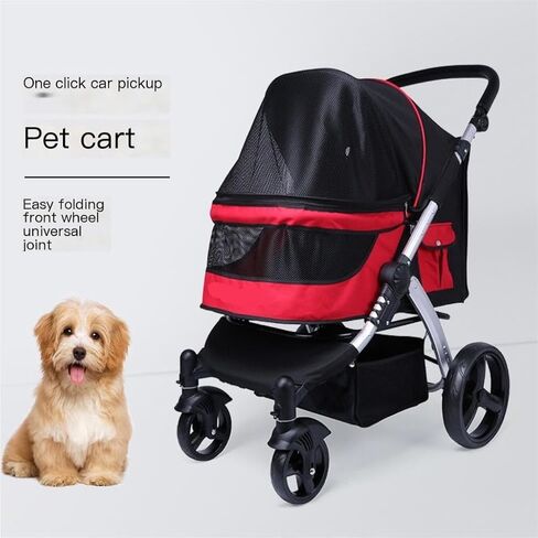 Pet Strollers Outdoor Folding Pet Stroller Dog and Cat Foldable Stroller Portable Outdoor Stroller Pet Breathable Stroller Pet Stroller Medium(G) in Kuwait