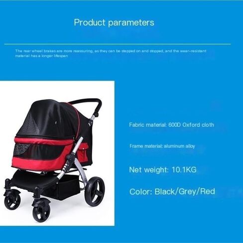 Pet Strollers Outdoor Folding Pet Stroller Dog and Cat Foldable Stroller Portable Outdoor Stroller Pet Breathable Stroller Pet Stroller Medium(G) in Kuwait