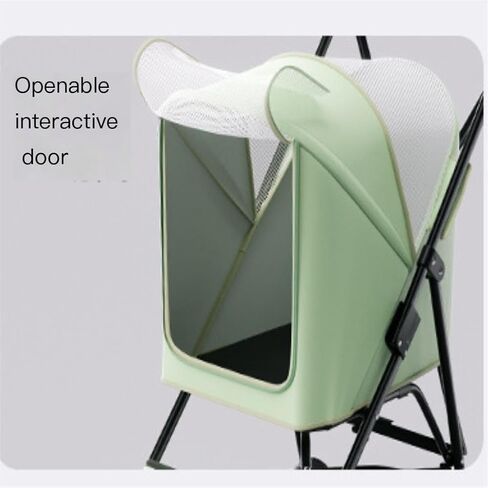 عربات الحيوانات الأليفة القابلة للطي لعربة الحيوانات الأليفة للمشي مع الكلاب والقطط عند الخروج، عربة الحيوانات الأليفة الصغيرة، الكل في واحد، عربة الحيوانات الأليفة سريعة التجميع متوسطة (أسود) in Kuwait