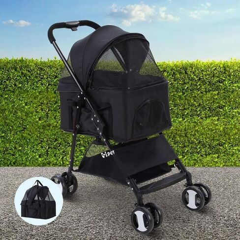 Pet Strollers Pet Stroller Four-Wheel Pet Stroller Folding Pet Stroller Lightweight Pet Stroller Outdoor Pet Stroller Pet Stroller Medium(G,Small) in Kuwait