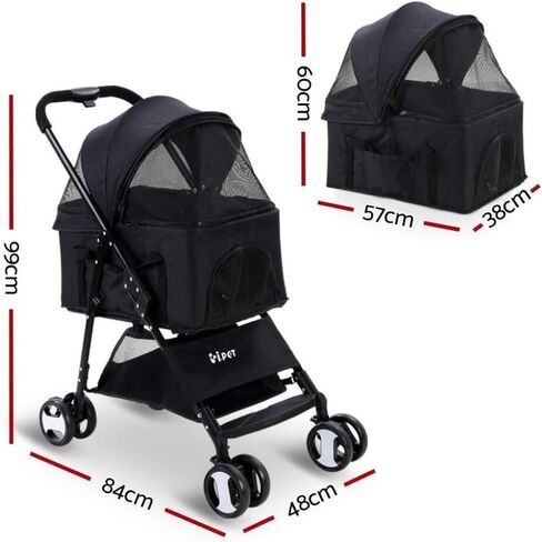 Pet Strollers Pet Stroller Four-Wheel Pet Stroller Folding Pet Stroller Lightweight Pet Stroller Outdoor Pet Stroller Pet Stroller Medium(G,Small) in Kuwait