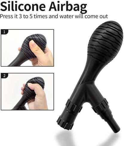 Large Gravel Vacuum for Aquarium, Adjustable Length Manual 256GPH Aquarium Gravel Cleaners, Low Water Level Fish Tank Water Changer with Suction Ball, Use for Fish Tank Cleaning Gravel and Sand in Saudi Arabia