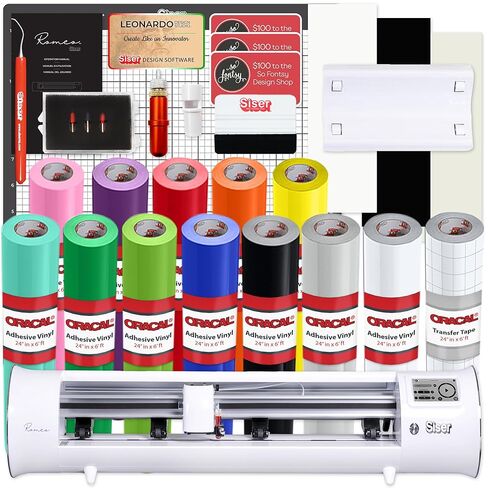 Siser Romeo 24" Professional Vinyl Cutter Machine Bundle with 24" Vinyl Rolls, Design Software & Designs in Saudi Arabia