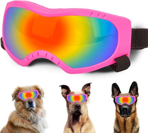 Dog Sunglasses,Doggles Anti-UV Protection,Pet Sunglasses with Adjustable Strap,Suitable for Motorcycle Car Driving Bike Riding Hiking Swimming Wind Dust Fog Dog Eye Protection in Saudi Arabia
