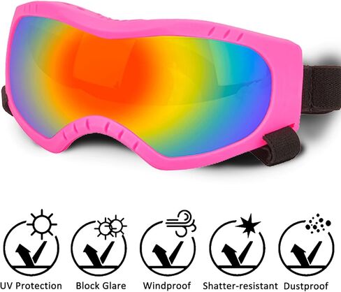 Dog Sunglasses,Doggles Anti-UV Protection,Pet Sunglasses with Adjustable Strap,Suitable for Motorcycle Car Driving Bike Riding Hiking Swimming Wind Dust Fog Dog Eye Protection in Saudi Arabia