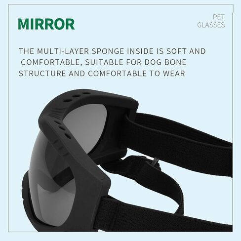 Dog Sunglasses,Doggles Anti-UV Protection,Pet Sunglasses with Adjustable Strap,Suitable for Motorcycle Car Driving Bike Riding Hiking Swimming Wind Dust Fog Dog Eye Protection in Saudi Arabia