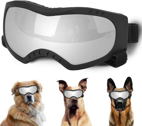Dog Sunglasses,Doggles Anti-UV Protection,Pet Sunglasses with Adjustable Strap,Suitable for Motorcycle Car Driving Bike Riding Hiking Swimming Wind Dust Fog Dog Eye Protection in Saudi Arabia
