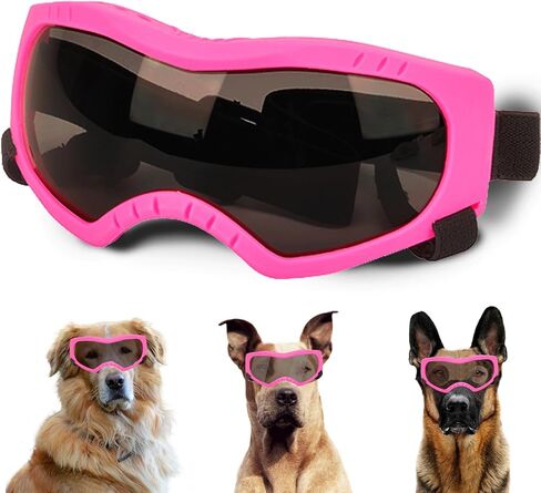 Dog Sunglasses,Doggles Anti-UV Protection,Pet Sunglasses with Adjustable Strap,Suitable for Motorcycle Car Driving Bike Riding Hiking Swimming Wind Dust Fog Dog Eye Protection in Saudi Arabia
