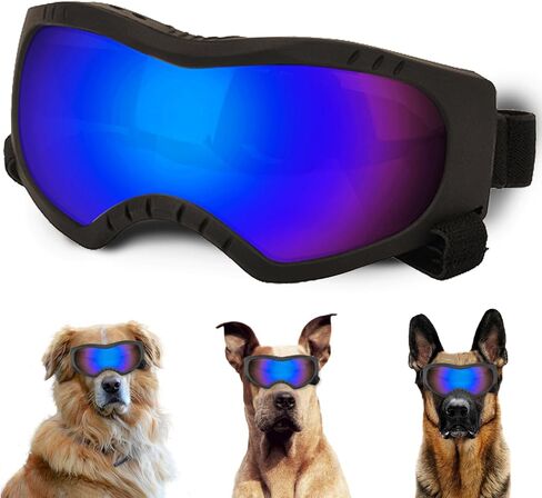 Dog Sunglasses,Doggles Anti-UV Protection,Pet Sunglasses with Adjustable Strap,Suitable for Motorcycle Car Driving Bike Riding Hiking Swimming Wind Dust Fog Dog Eye Protection in Saudi Arabia