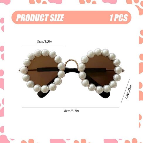 نظارات شمسية لطيفة على شكل قطة لؤلؤية، نظارات شمسية للحيوانات الأليفة للكلاب/القطط الصغيرة والمتوسطة، إكسسوارات أزياء الحيوانات الأليفة لحفلات الأعياد، أزياء نظارات الدمية للحيوانات الأليفة، نظارات للقطط، نظارات شمسية للكلاب للتصوير الفوتوغرافي في الحفلات in Kuwait