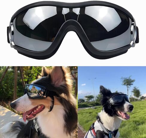1 Piece of Dog Sunglasses Suitable for Large and Medium-Sized Dog Breeds, UV/Wind/dust/Fog Resistant pet Glasses, with Adjustable Shoulder Straps in Saudi Arabia