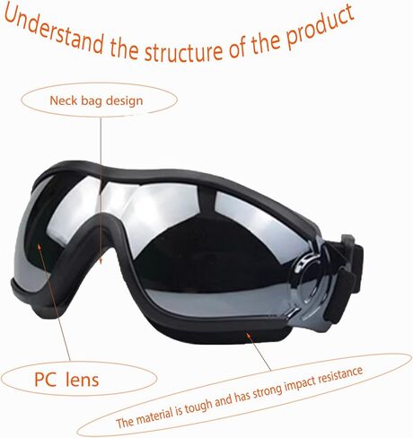 1 Piece of Dog Sunglasses Suitable for Large and Medium-Sized Dog Breeds, UV/Wind/dust/Fog Resistant pet Glasses, with Adjustable Shoulder Straps in Saudi Arabia
