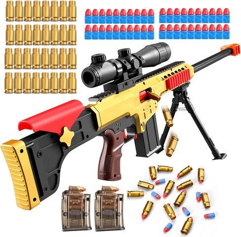 لينة رصاصة لعبة بندقية قناص مع نطاق واقعية برميل قذيفة بندقية إخراج رغوة الناسف بندقية دارت بيليه لعبة اطلاق النار للبنين في سن المراهقة الكبار الهدايا سن 8 10 12 سنة (أسود) in Kuwait