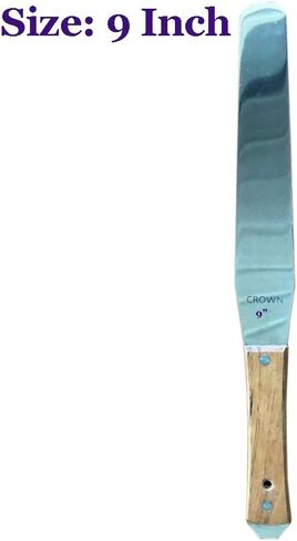 ملعقة حبر طباعة الشاشة مقاس 9 بوصة - سكين من الفولاذ المقاوم للصدأ بمقبض خشبي، مرن - 4 بوصة / 5 بوصة / 6 بوصة / 7 بوصة / 8 بوصة / 9 بوصة / 10 بوصة / 12 بوصة (9 بوصات) in Kuwait