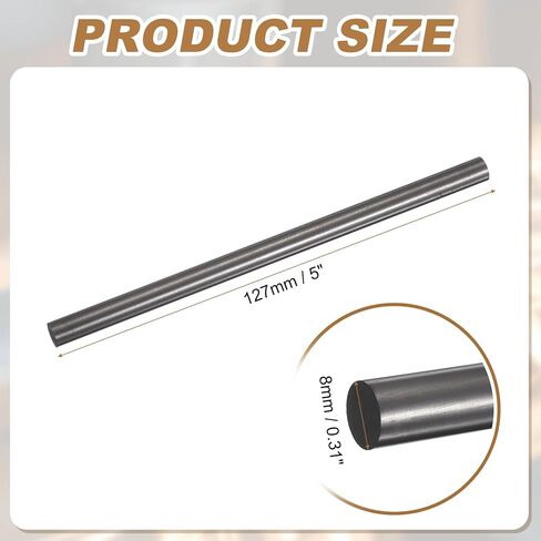 PATIKIL Graphite Stir Rod, 0.31" Diameter 5" Length Stirring Rod Graphite Sticks for Graphite Crucible Ingot Melting Casting, Pack of 1 in Kuwait