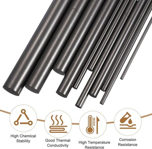 PATIKIL Graphite Stir Rod, 0.31" Diameter 5" Length Stirring Rod Graphite Sticks for Graphite Crucible Ingot Melting Casting, Pack of 1 in Kuwait